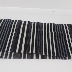 Old Navy black, gray, white striped scarf 62 in x10 in